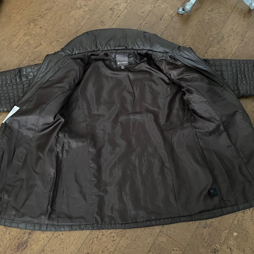 SPANNER Dark Brown Quilted Lightweight Puffer Jacket Size Large - Picture 13 of 17